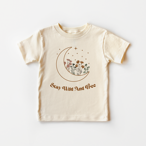 Stay Wild and Free Toddler Shirt - Boho Moon Kids Tee