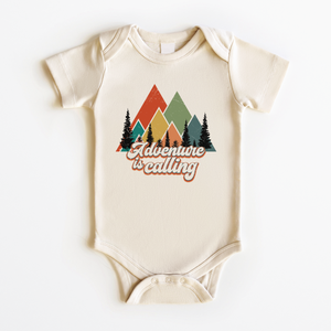 Adventure is Calling Baby Onesie - Retro Mountains Bodysuit