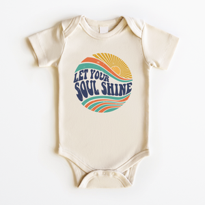 Let Your Soul Shine Baby Onesie - Retro Sunshine Bodysuit