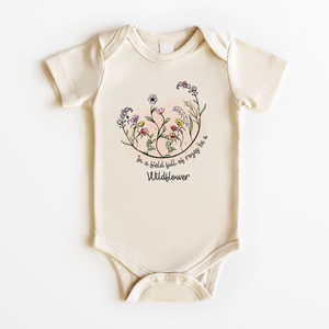 Be A Wildflower Baby Onesie - Boho Natural Bodysuit