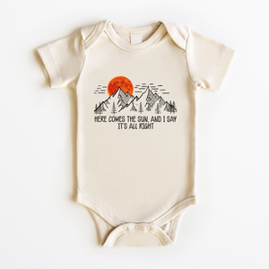 Here Comes The Sun Baby Onesie - Boho Natural Bodysuit
