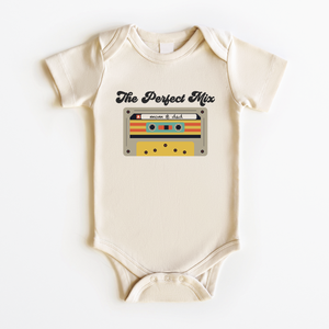 The Perfect Mix Baby Onesie - Retro Cassette Bodysuit