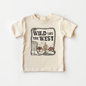 Wild Like the West Toddler Shirt - Natural Desert Kids Tee