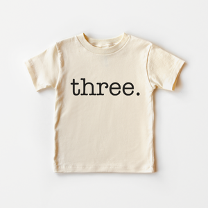 Third Birthday Kids Shirt - Vintage Natural Birthday Tee