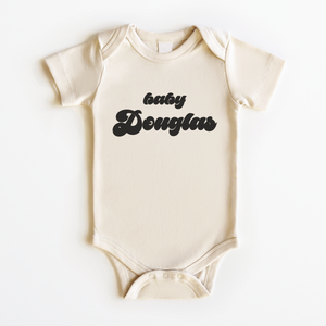 Personalized Baby Name Onesie - Retro Natural Bodysuit