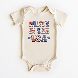 Party in the USA Onesie - Patriotic Natural Bodysuit