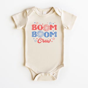 Boom Boom Crew Baby Onesie - Natural Fourth of July Bodysuit