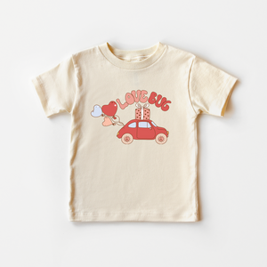 Love Bug Toddler Shirt - Natural Valentines Day Kids Tee