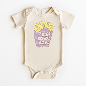 Fries Before Guys Baby Onesie - Funny Valentines Bodysuit