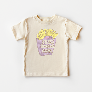 Fries Before Guys Toddler Shirt - Funny Valentines Kids Tee