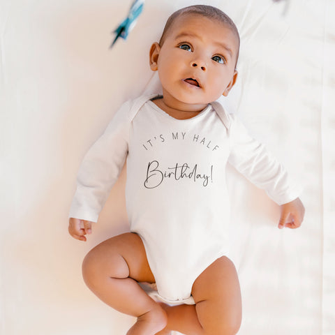Half birthday shirt boy clearance